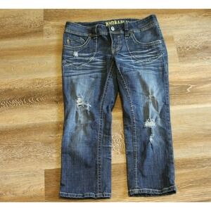 Hydraulic Capri Jeans Distressed 7/8 Women